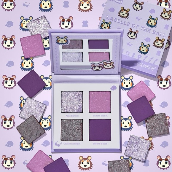 COLOURPOP X ANIMAL CROSSING | LABELLE OF THE BALL | Pressed Powder Palette - Picture 1 of 16